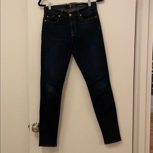 Dark blue 7 for all mankind skinny jeans